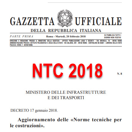 Entrata in vigore delle NTC 2018
